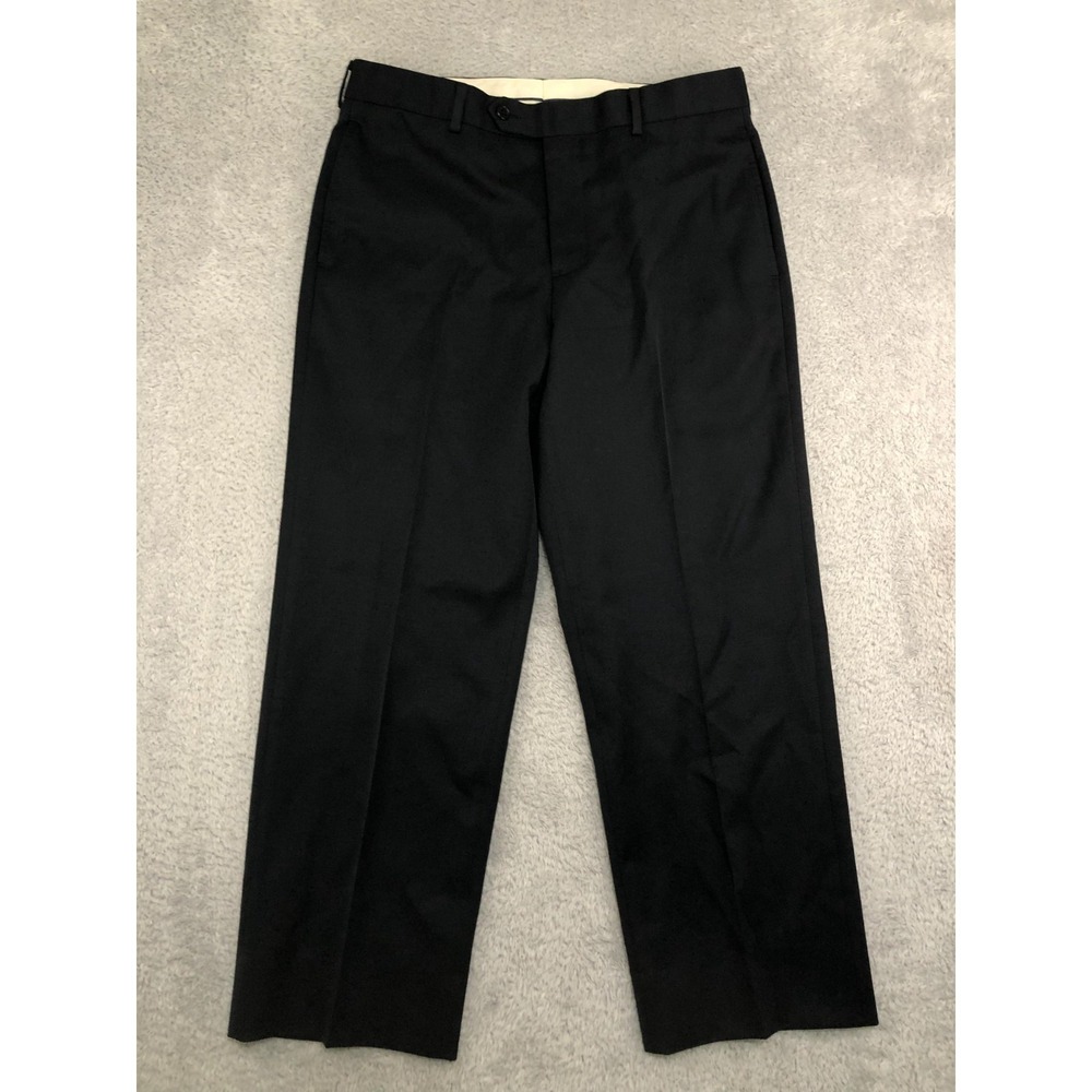 Brooks Brothers Pants Men's 33x26 (Tag 33x30) Navy Blue Madison 100% Wool Dress